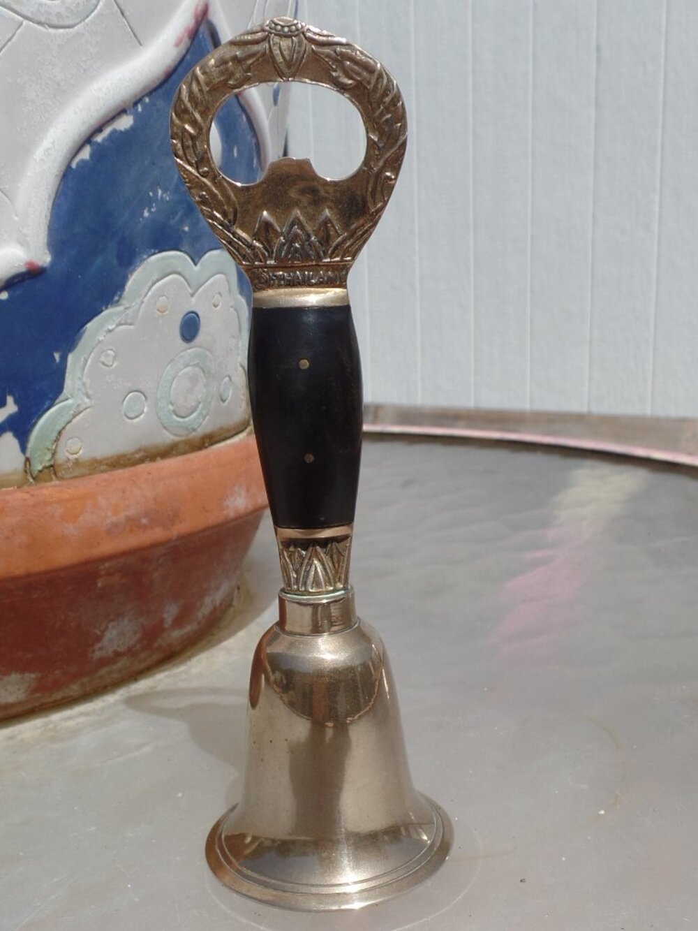 Vintage THAILAND "Ring For A Beer" Bell / Bottle Opener 1970s
